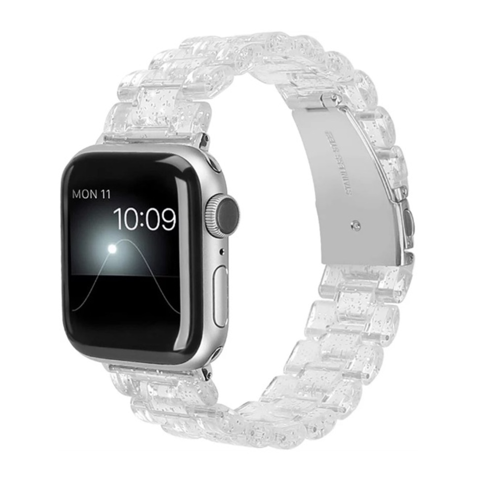 NEW Clear Sparkle Resin Apple Watch Band 38-40mm